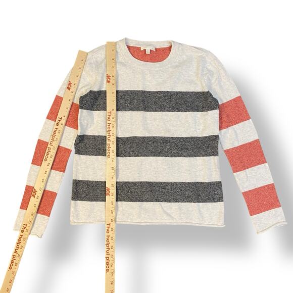 Lisa Todd Off White, Gray and Red Striped Sweater Size XS Minimal, Casual - Picture 4 of 8